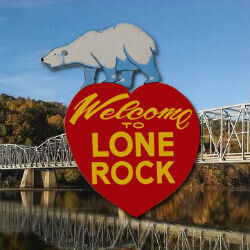 Welcome to Lone Rock sign