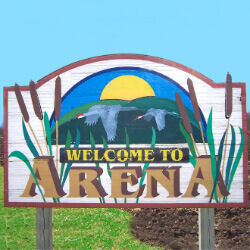 welcome to arena sign